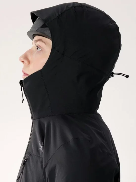 Arc'teryx Squamish Hoody Black L Lightweight Windbreaker Water Repellent Shell - Picture 2 of 8